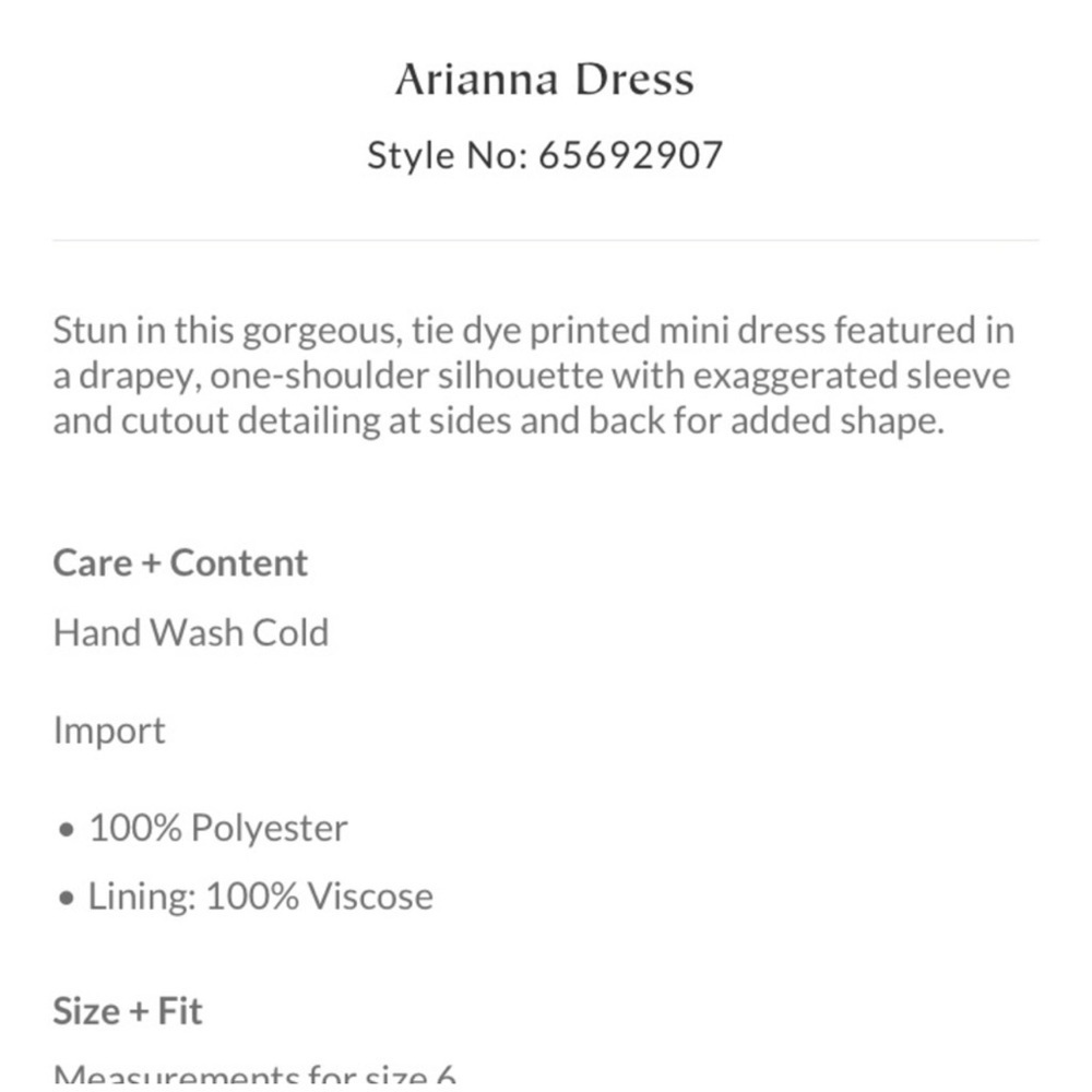 Free People Arianna One Shoulder Mini Dress Size 8 Tie Dye Cutout Sexy Party - Picture 13 of 16